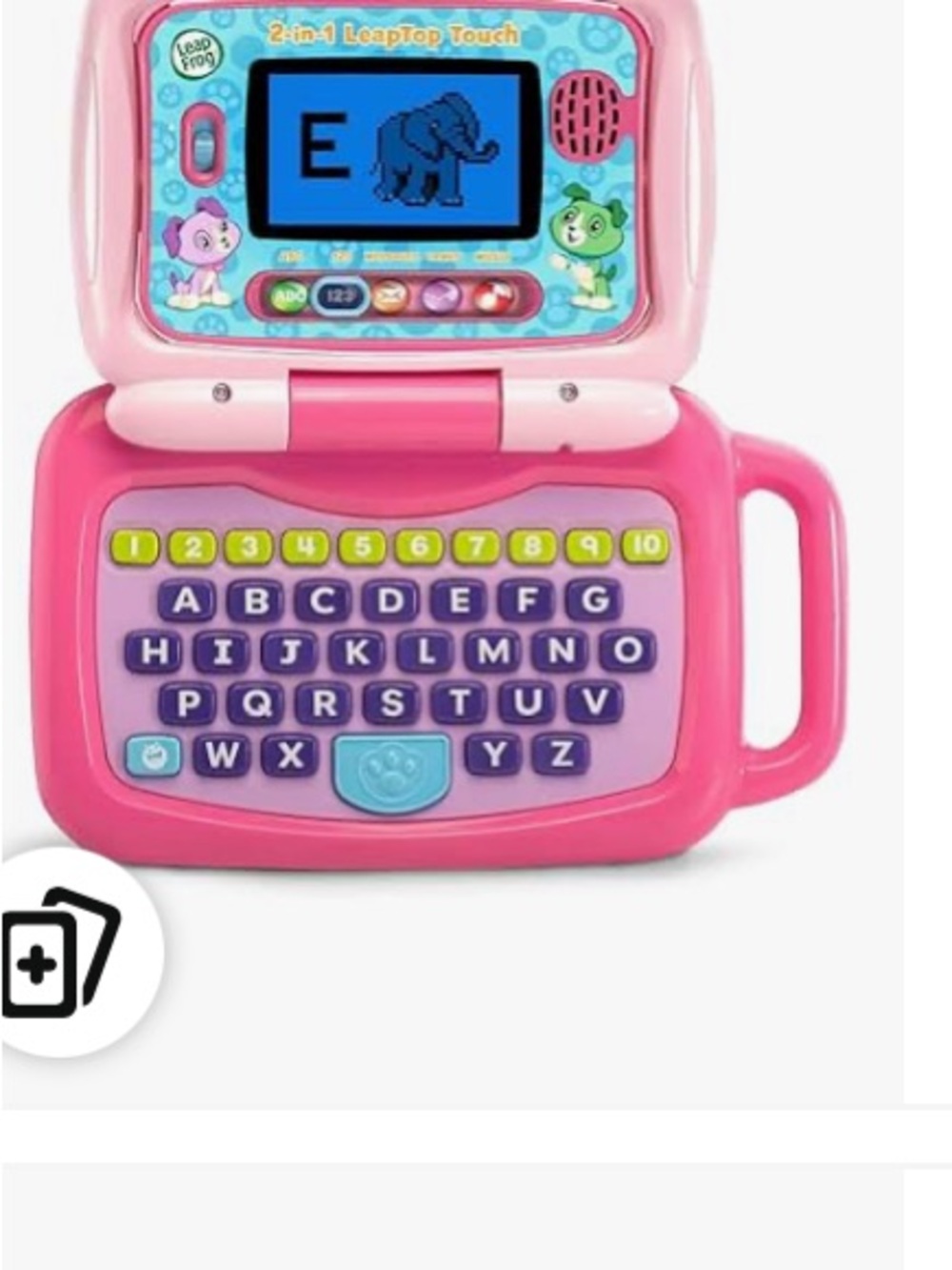 LeapFrog Pink 2-in-1 Kids Learning Laptop - Interactive ABC & Games